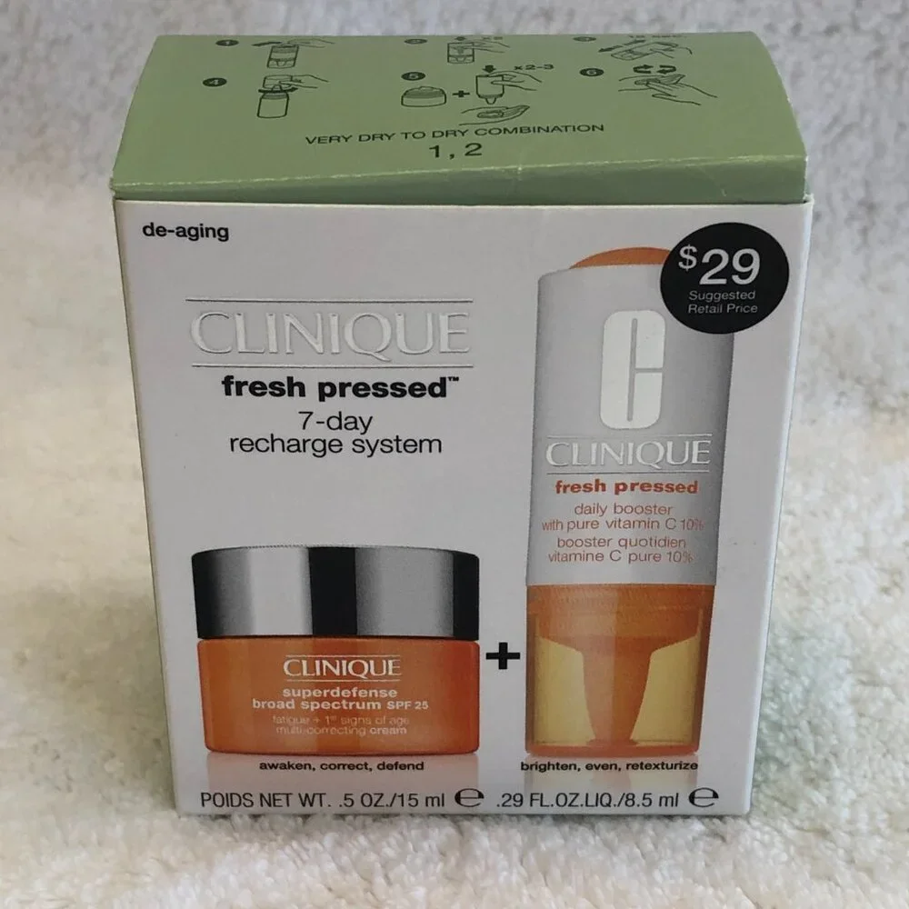 NWT in Box Clinique Fresh Pressed & Fresh Pressed Clinical Recharge System - Picture 10 of 13